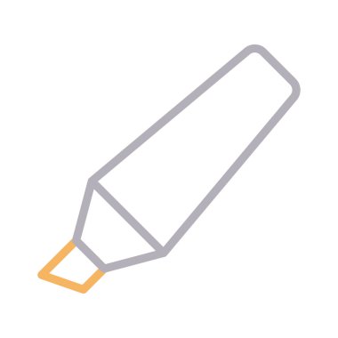 vurgulayıcı renk çizgisi vektör simgesi