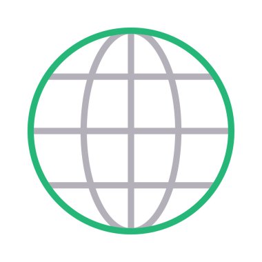 dünya renk çizgisi vektör simgesi