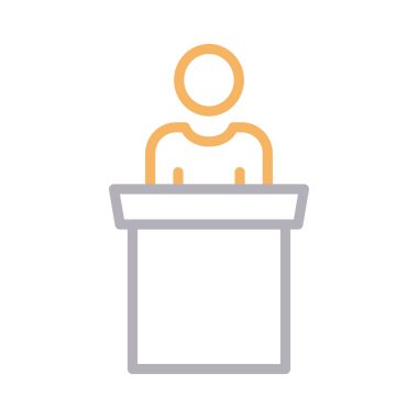 konuşma renk çizgisi vektör simgesi