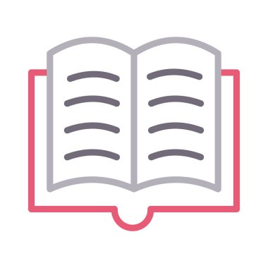 kitap renk çizgisi vektör simgesi
