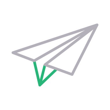 kağıt düzlem renkli çizgi vektör simgesi