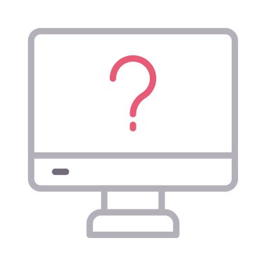 Quiz renk çizgisi vektör simgesi