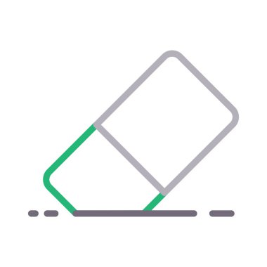 silgi renk çizgisi vektör simgesi