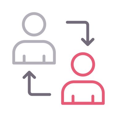 exchange renk çizgisi vektör simgesi