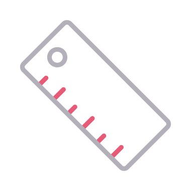 renk çizgisi vektör simgesini ölçme