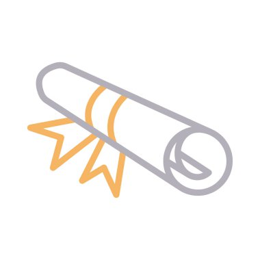 sertifika renk çizgisi vektör simgesi