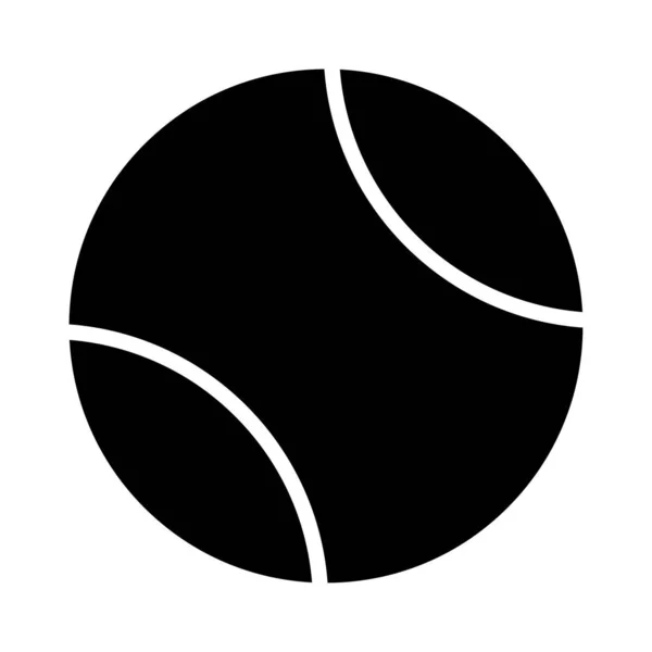 Tennis Glyph Plat Vector Pictogram — Stockvector