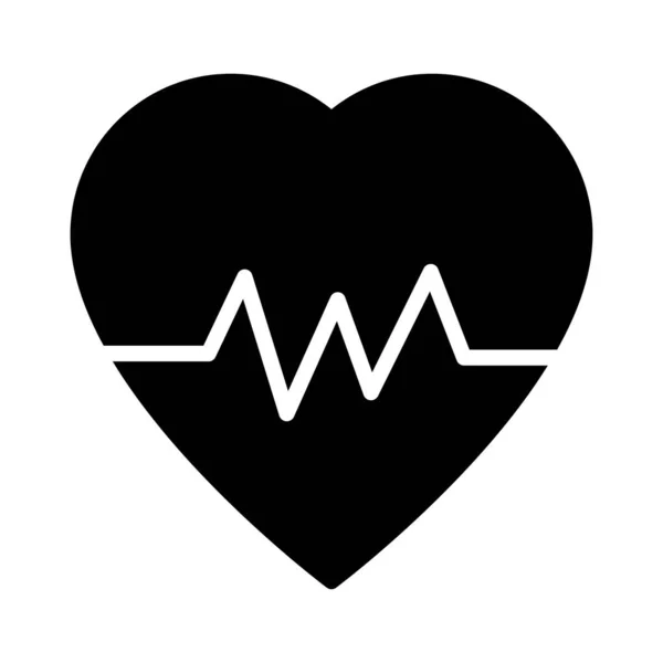 Heart Glyph Flat Vector Icon — Stock Vector