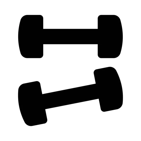 Gym Glyph Plat Vector Pictogram — Stockvector