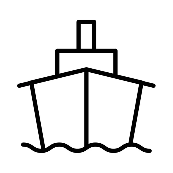 Cruise Thin Line Vector Icon — Stock Vector