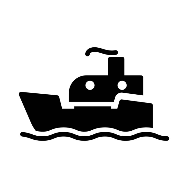 Ikona Symbol Wektor Statek — Wektor stockowy