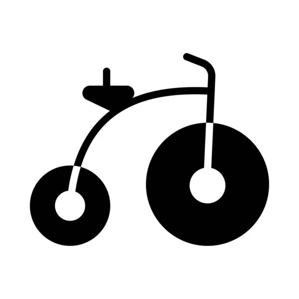 Fahrrad Glyphe Flache Vektor Symbol — Stockvektor