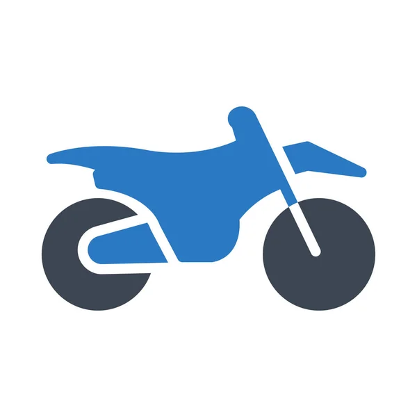 Motorcykel Glyph Färg Vektor Ikon — Stock vektor
