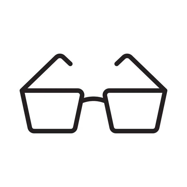 Gafas Delgada Línea Vector Icono — Vector de stock