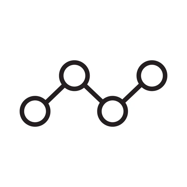 Atomi Linea Sottile Icona Vettoriale — Vettoriale Stock