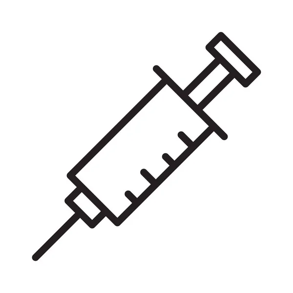 注射器细线矢量图标 — 图库矢量图片