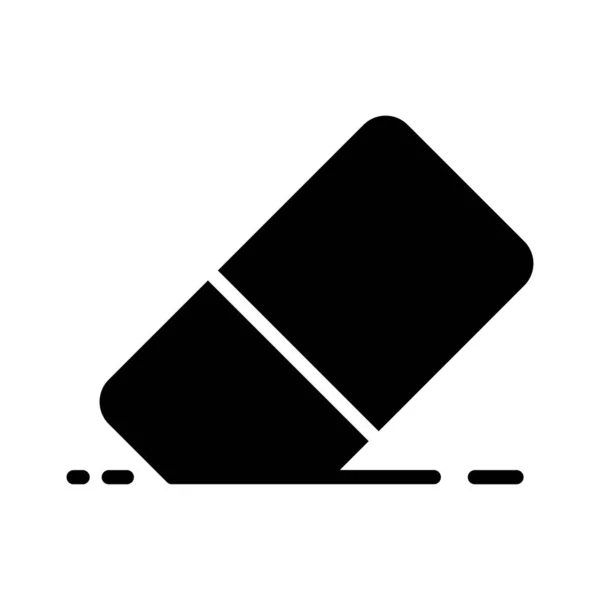 Gomme Glyphe Plat Vetor Icône — Image vectorielle