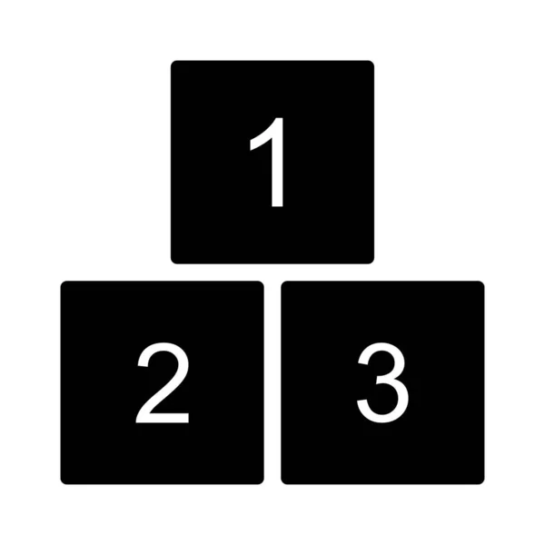 Bloky Symbol Plochý Vetor — Stockový vektor