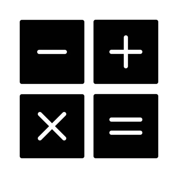 Calculation Glyph Flat Vetor Icon — Stock Vector