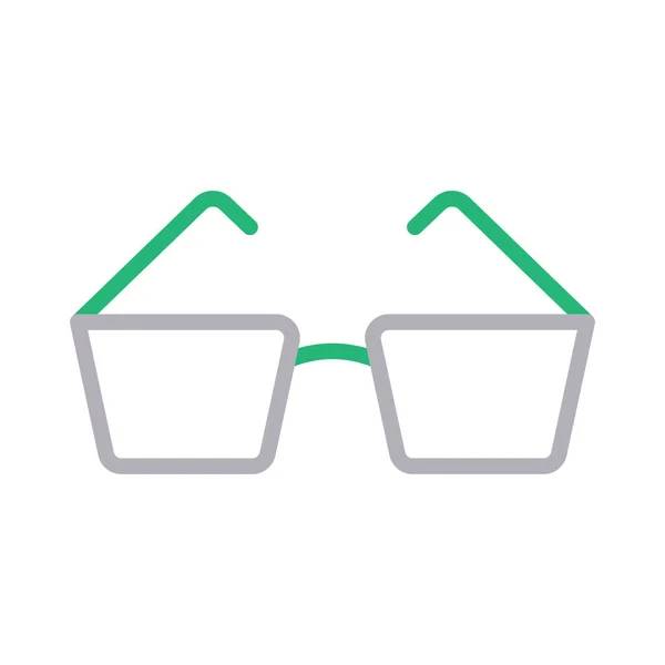 Brille Farbe Linie Vektor Symbol — Stockvektor