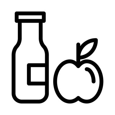 Elma ince çizgi simgesi 