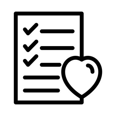 Denetim listesi ince çizgi simgesi 