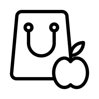 ince çizgi simgesi alışveriş 