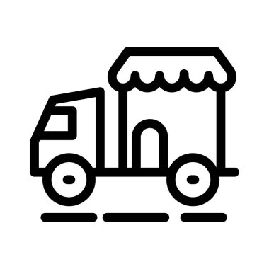 kamyon ince çizgi simgesi 