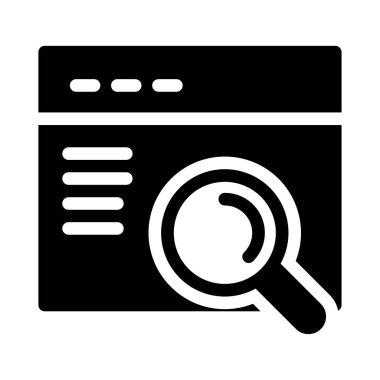 web sayfası glyph düz simgesi 