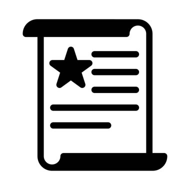 sayfa glyph düz simgesi 