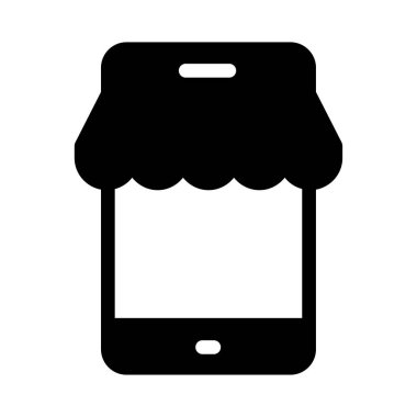 mobil glyph düz simgesi 