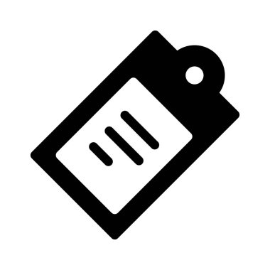 etiket glyph düz simgesi 