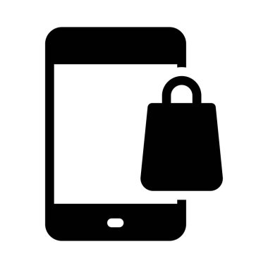 çanta glyph düz simgesi 