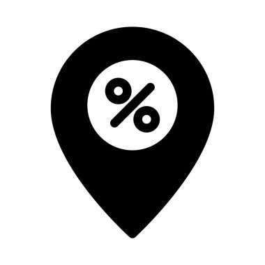 indirim glyph düz simgesi 