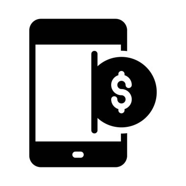 online glyph düz simgesi 