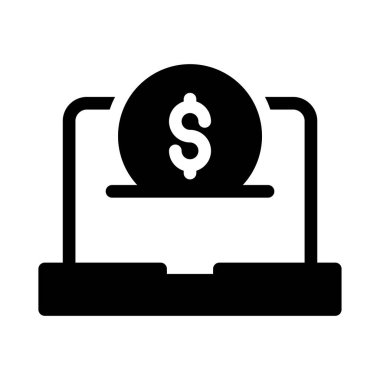 online glyph düz simgesi 