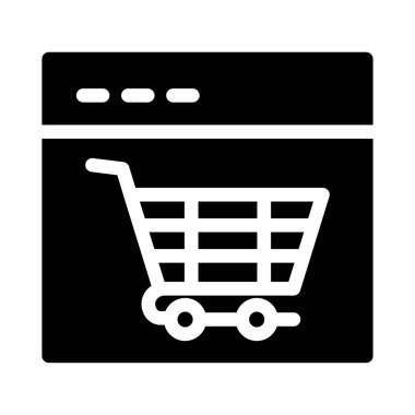 online glyph düz simgesi