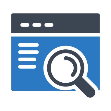 Web sayfası glif renk simgesi 