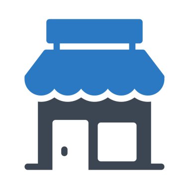 Dükkanı glif renk simgesi 