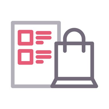 alışveriş renk çizgisi simgesi 