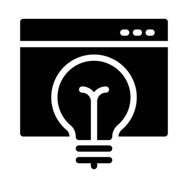 fikir glyph düz simgesi