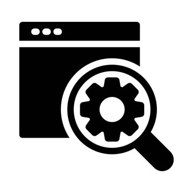 web sayfası glyph düz simgesi