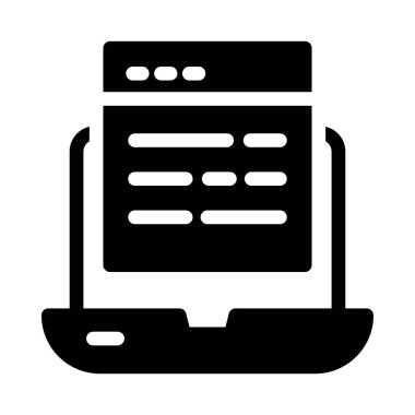 tarayıcı glyph düz simgesi