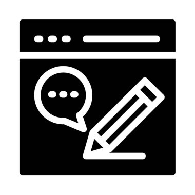 online glyph düz simgesi