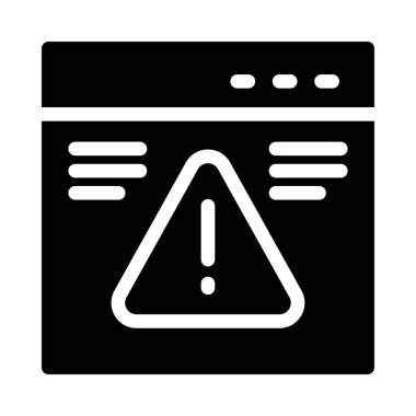 uyarı glyph düz simgesi