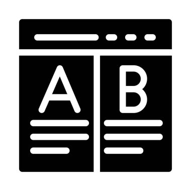 web sayfası glyph düz simgesi