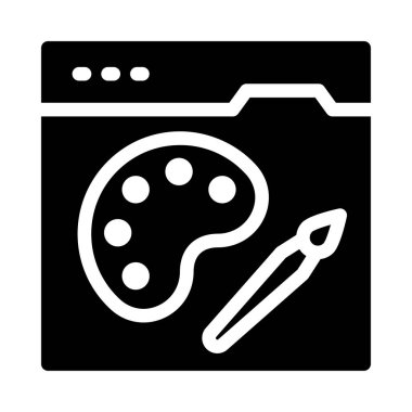 web sayfası glyph düz simgesi