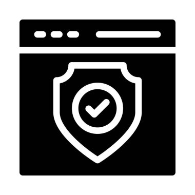 koruma glyph düz simgesi