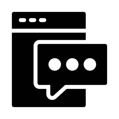 mesaj glyph düz simgesi