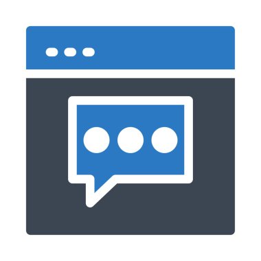 sohbet glif renk vektör simgesi